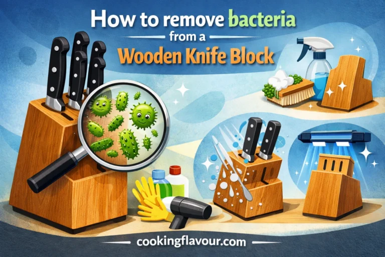How to remove bacteria from a wooden knife block