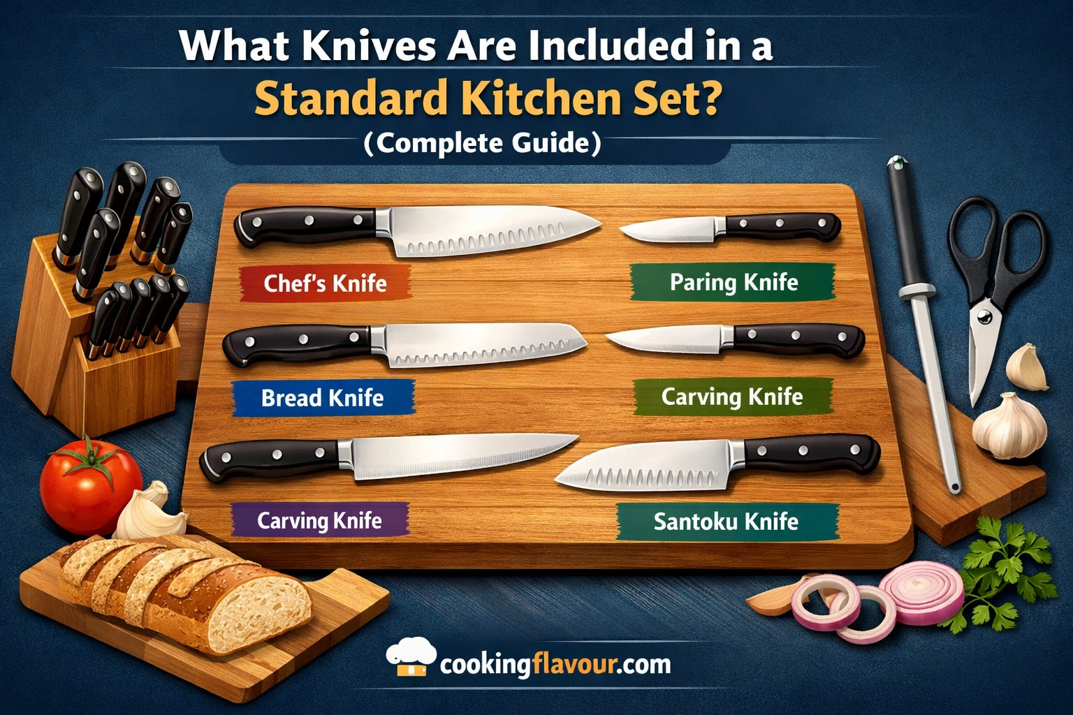 What Knives Are Included in a Standard Kitchen Set (Complete Guide)