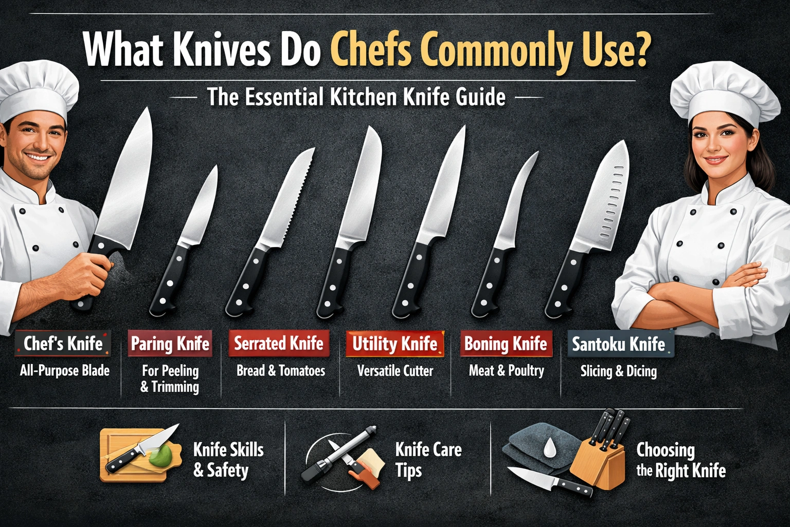What Knives Do Chefs Commonly Use The Essential Kitchen Knife Guide