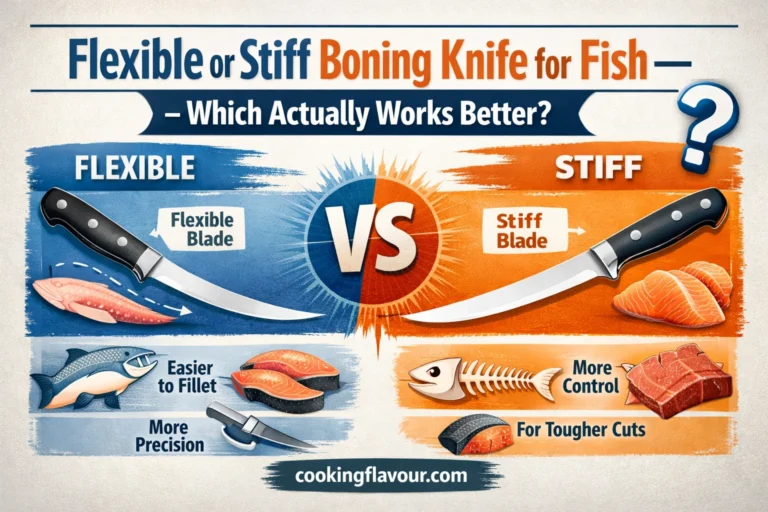 Flexible or Stiff Boning Knife for Fish