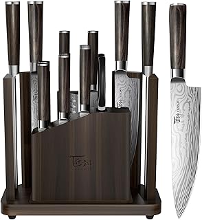 SYOKAMI 15-Piece Kitchen Knife Magnetic Block