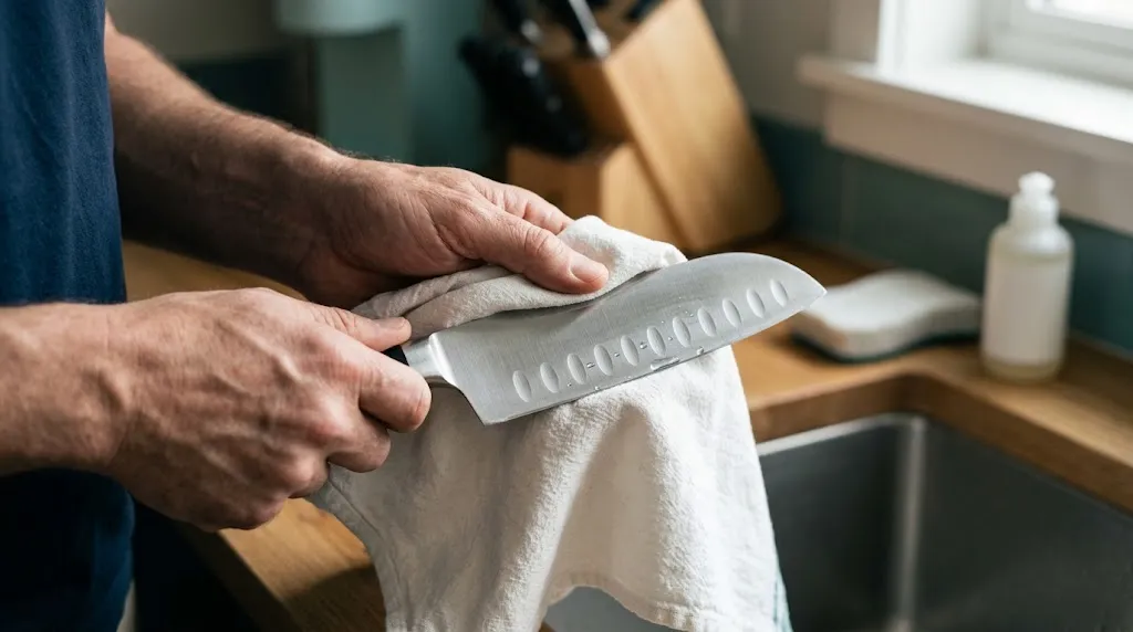 How to Clean and Care for a Granton Edge Chef Knife