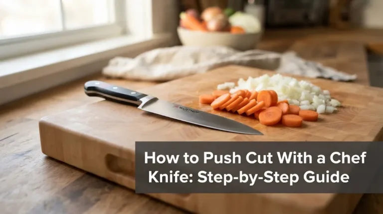 How to Push Cut With a Chef Knife
